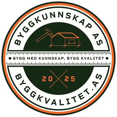 Logo for Byggkunnskap AS med slagordet Bygg med kunnskap, bygg kvalitet.